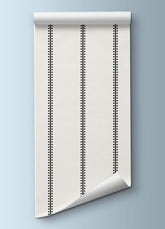 Papel de Parede Infantil - Listradinho Preto com Bolinhas